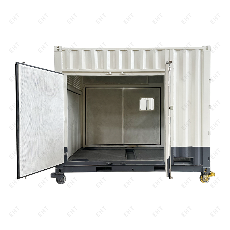 তেল-জল সংগ্রহের ব্যবস্থা সহ কাস্টম 12-ফুট এয়ার কম্প্রেসার ঘের