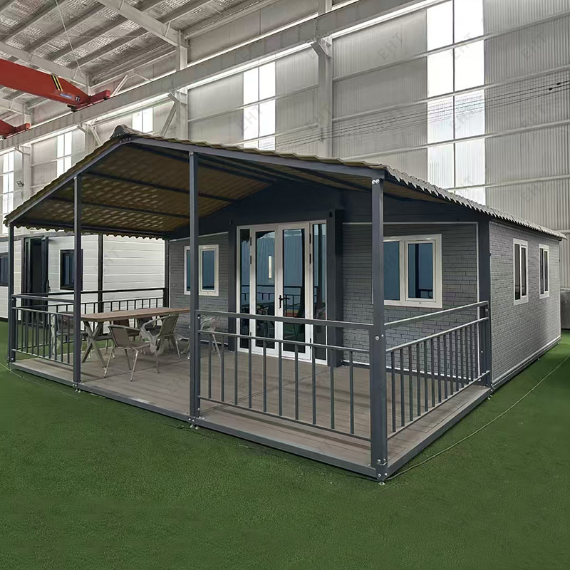 20 ফুট ডাবল উইং এক্সপান্ডেবল কন্টেইনার হাউস প্রিফেব্রিকেটেড মোবাইল লিভিং ইউনিট