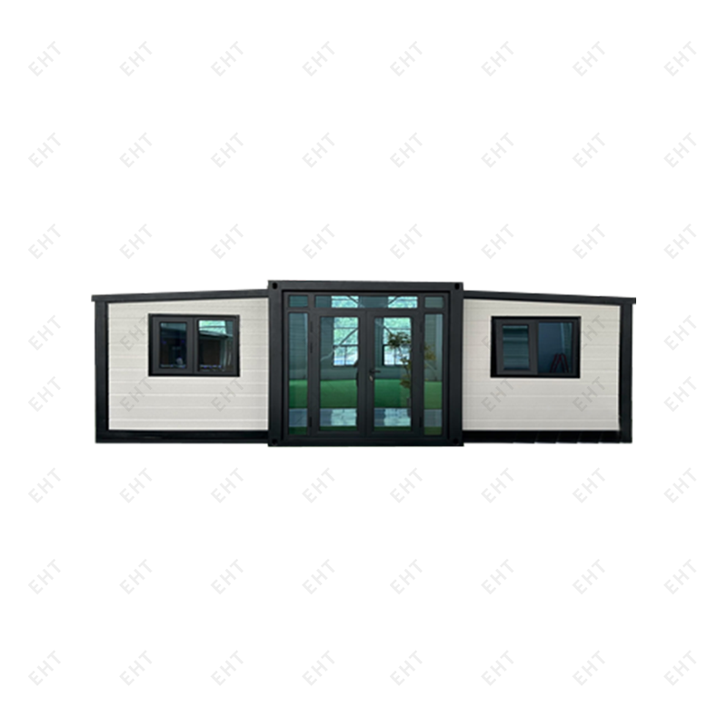 20 ফুট ডাবল উইং এক্সপান্ডেবল কন্টেইনার হাউস প্রিফেব্রিকেটেড মোবাইল লিভিং ইউনিট